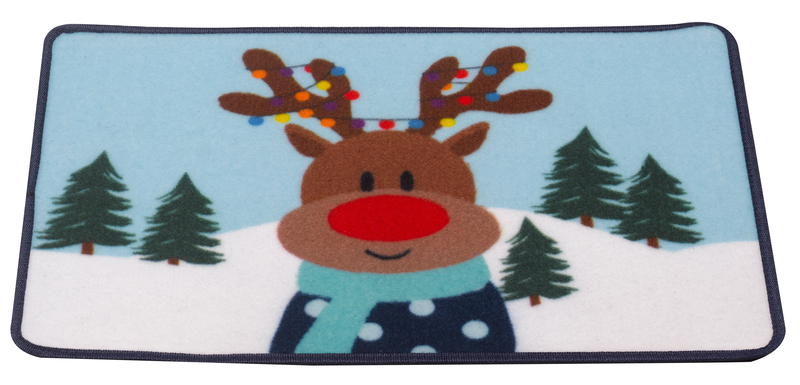 Merry xmas rudolph mat 40x60cm, , medium-null