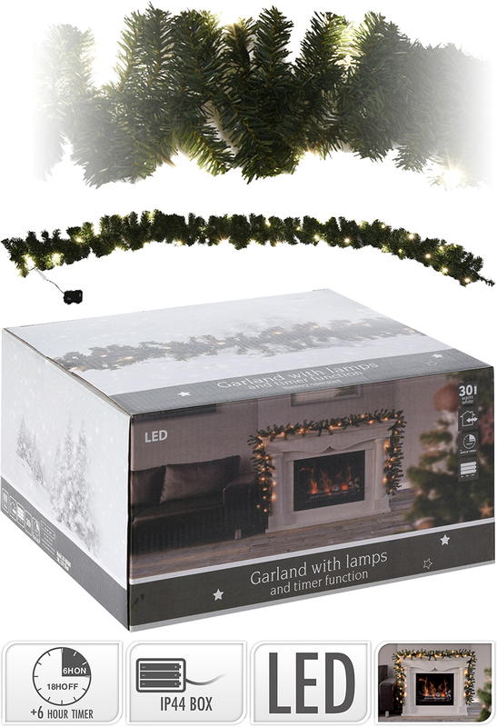 Product image: Xmas garland 30led 270cm timer, , medium-null