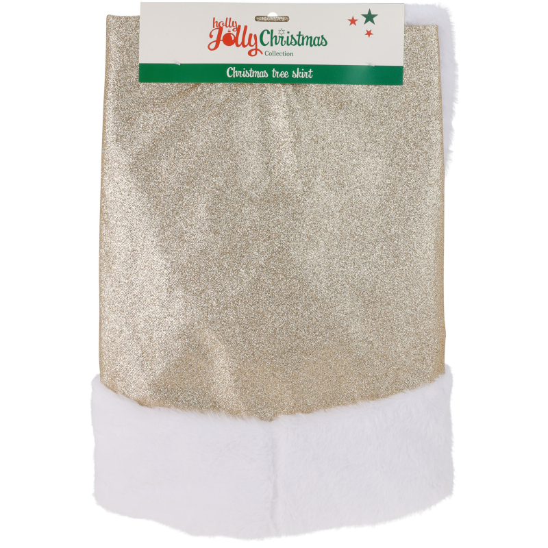 Χριστουγεννιατικη φουστα δεντρου 90cm - χρυση, , medium-null