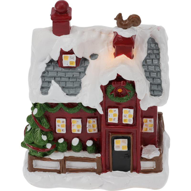 Product image: Christmas house with led 10cm - assorted colors, , medium-null