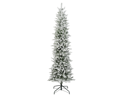 Slim fir snowy green/white tree h.210cm, , medium