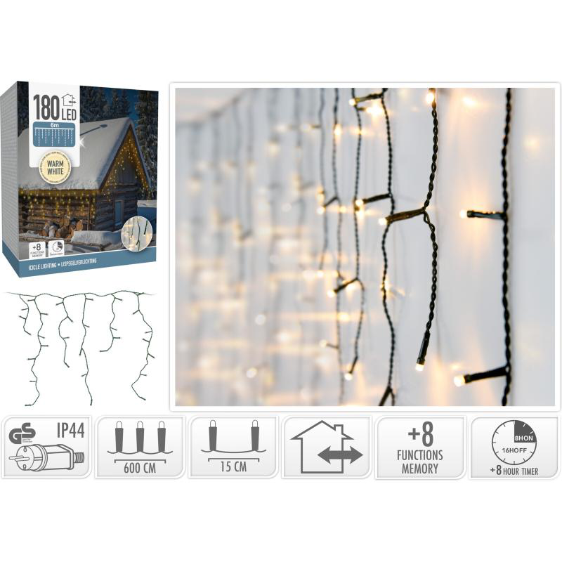 Product image: Led outdoor icicle light 180led, , medium-null