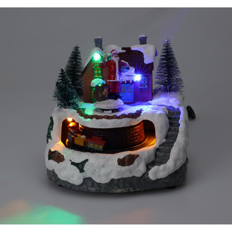 Decorative winter scene with train 13cm - assorted designs, , medium-null