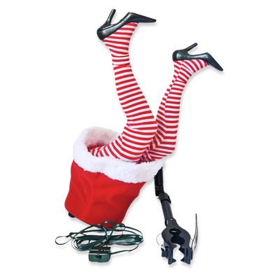 XMAS MOVING LEGS MRS 13.5X12.5X58.5CM, Red, medium