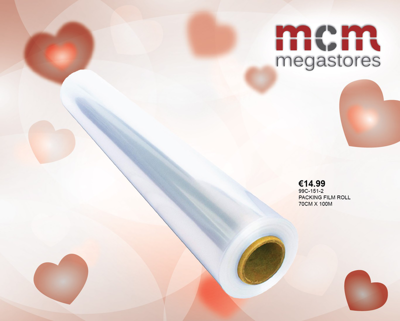 Gift clear packing film roll 70cm x 100m, , medium-null