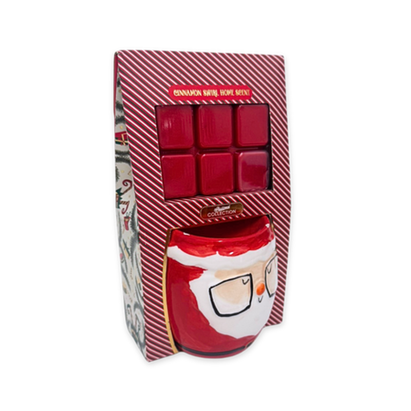 Xmas candle gift set & burner cinnamon spicy, , medium-null