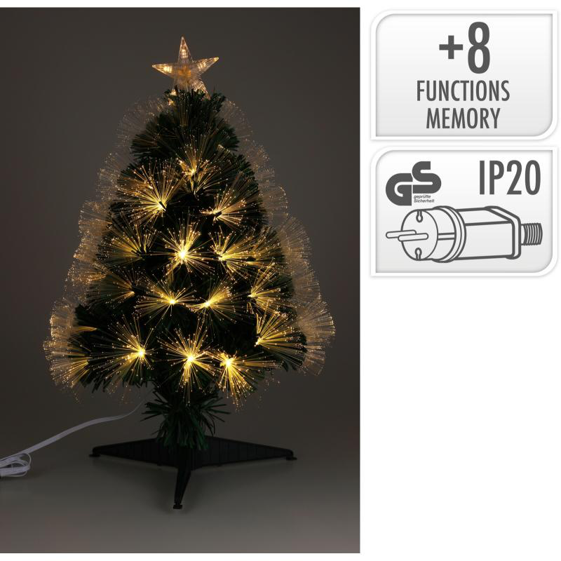 Product image: Χριστουγεννιατικο δεντρο με οπτικες ινες 60cm, , medium-null