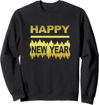 Happy new year style 1, Black, medium