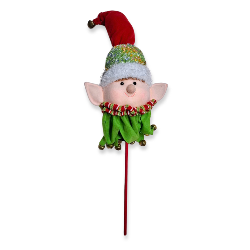 Product image: Xmas elf face soft decoration stick 62cm-null