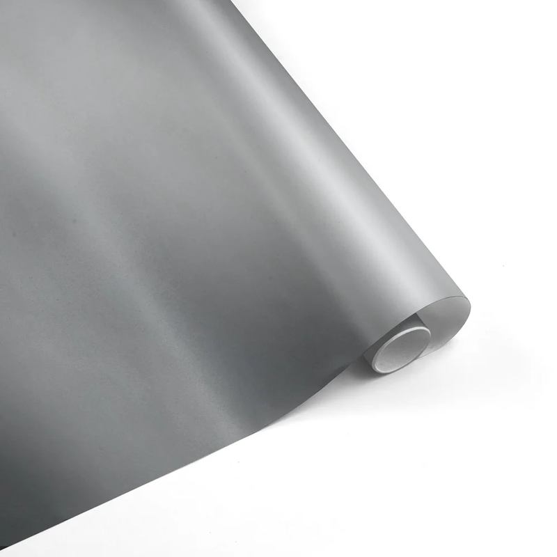 Wrapping paper gold smooth 70x200 - silver-null