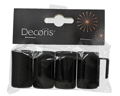 Black candleholder iron electroplate with magnet, , medium