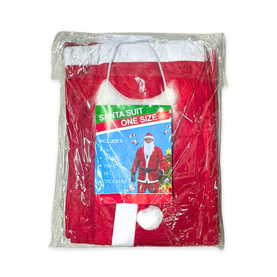 Xmas santa suit one size 5pcs set, , medium