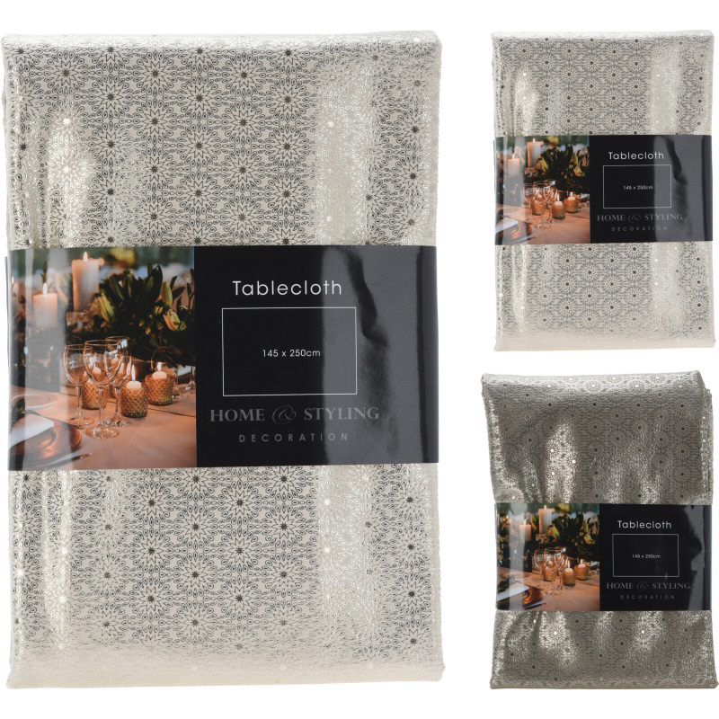 Christmas  table cloth 145x250cm - assorted designs, , medium-null