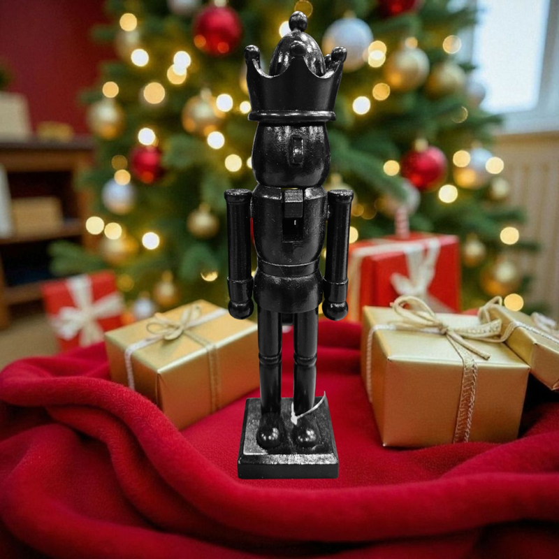 Christmas  nutcracker 25cm black - assorted designs, , medium-null