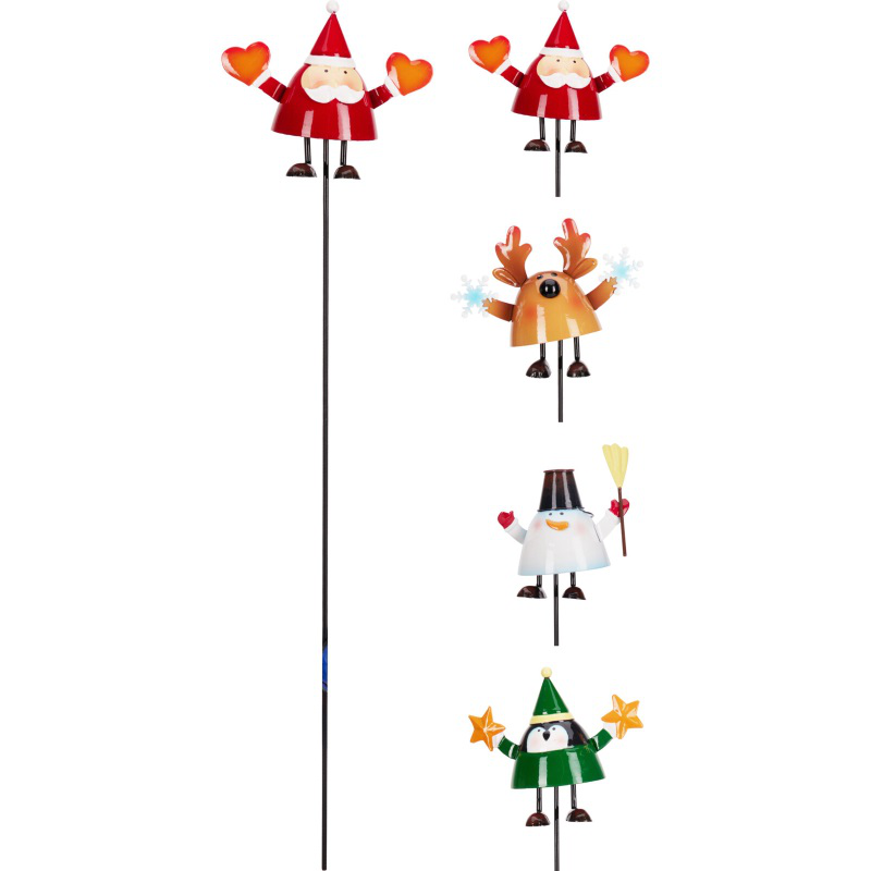 Christmas figurine on stake 12x7x60cm - assorted designs, , medium-null