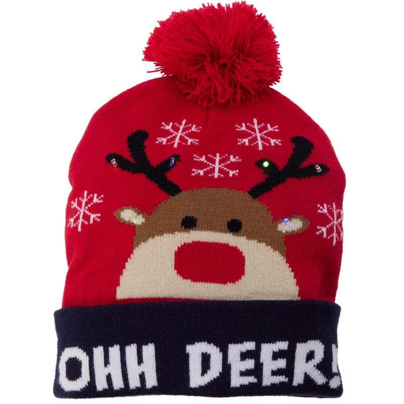 Product image: Christmas knitted hat with xmas pattern - assorted designs, , medium-null