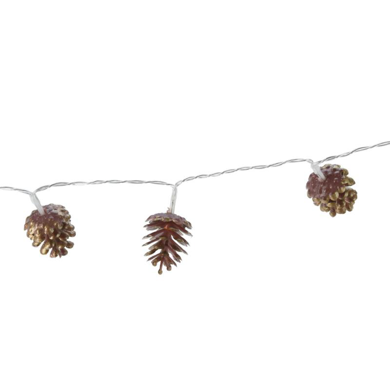 Product image: Γιρλαντα led με κουκουναρια 10led θερμο λευκο 120cm - διαφορα χρωματα, , medium-null