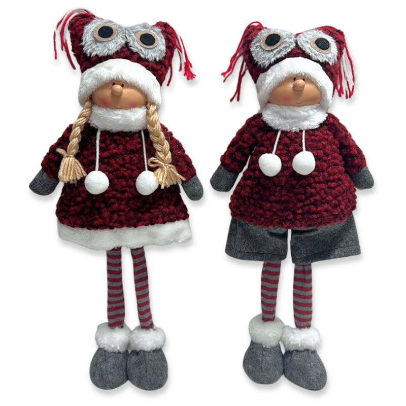 Product image: Xmas standing boy/girl 20x12x48cm (1 pcs)-null