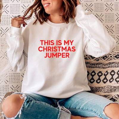 Sweatshirt this is my christmas jumper, White, medium