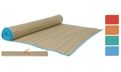 Beach mat straw 60x185cm 4 assorted colors, , medium