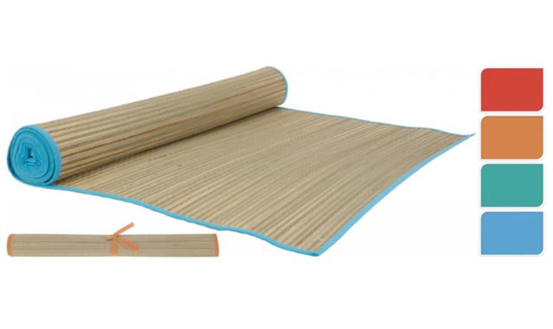 Beach mat straw 60x185cm 4 assorted colors, , medium-null