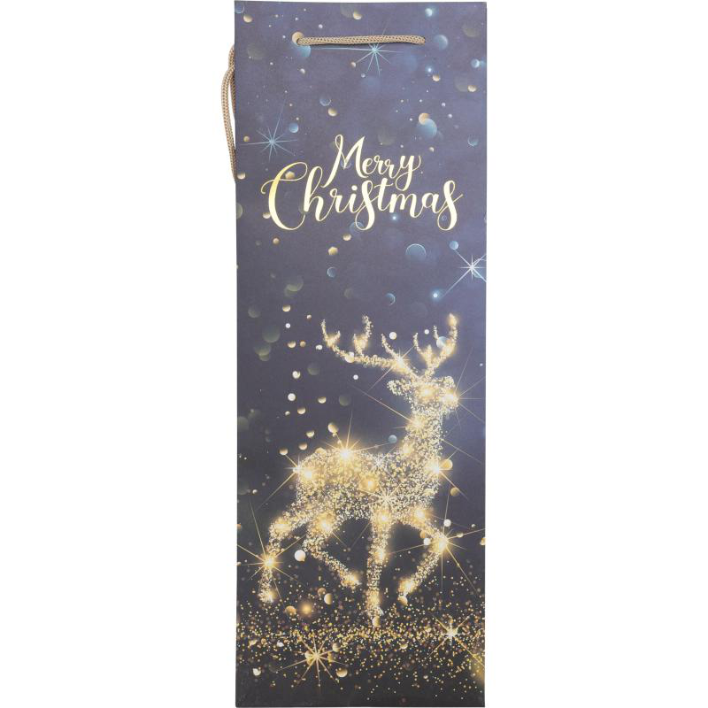 Product image: Christmas gift bag for bottle - assorted colors, , medium-null