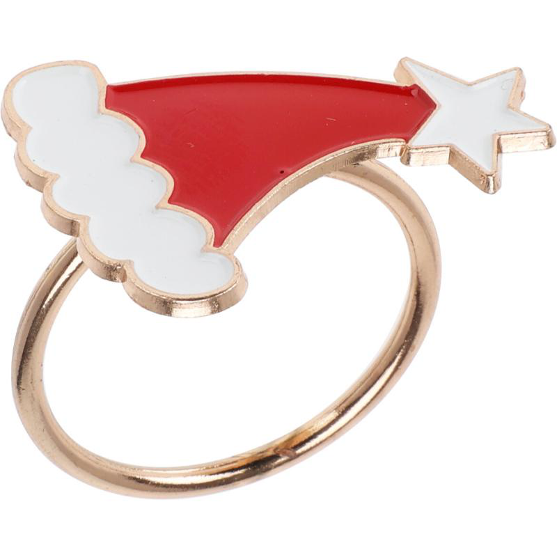 Product image: Christmas hat napkin ring 4pcs - assorted designs, , medium-null