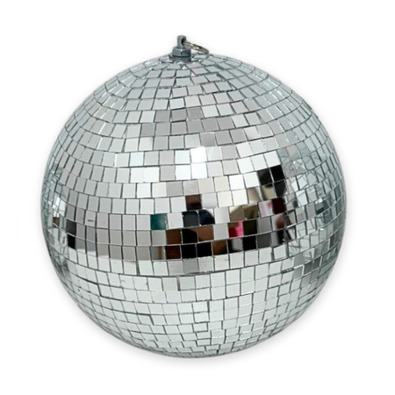 Xmas ball disco 25cm pvc box, , medium-null