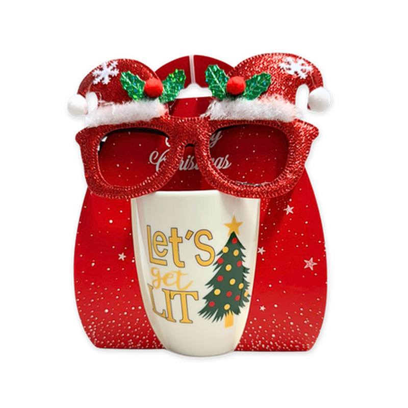 Mv xmas notes 2pcs mug 350ml gift set, , medium-null