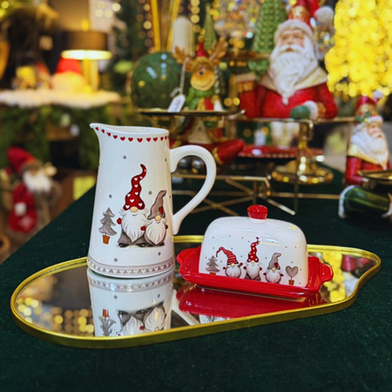 Product image: Xmas ceramic water jar santa dwarf 17x10.5x18.5cm, , medium-null