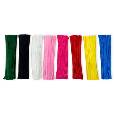 Xmas pipe rope set 30cm 100pcs (available in 8 colours), Yellow, medium