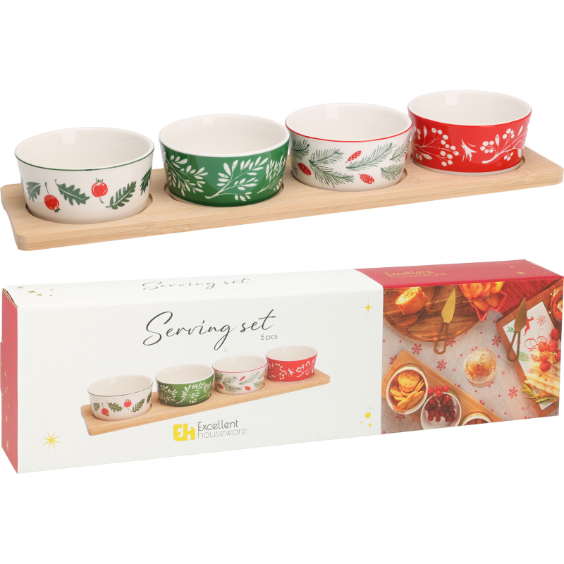 Χριστουγεννιατικο σετ σερβιρισματος 5τμχ - διαφορα σχεδια, , medium-null