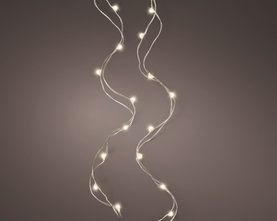 Micro led 20l stringlights steady indoor silver/warm white, , medium