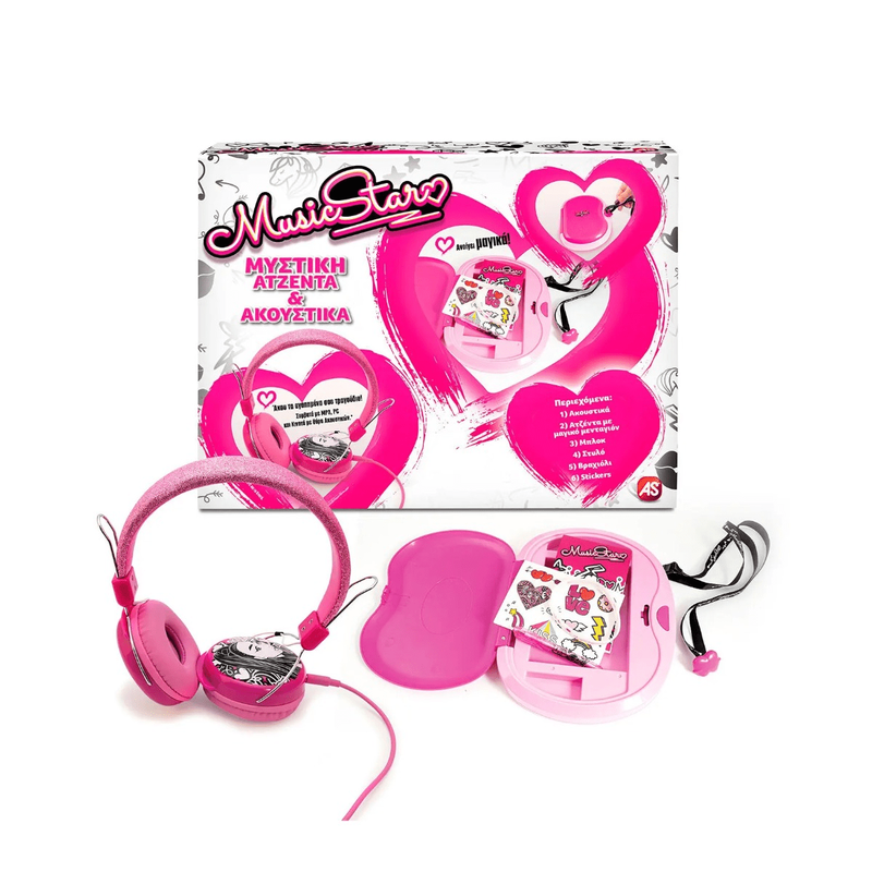 Easter candle music star with secret agenda & headphones, , medium-null