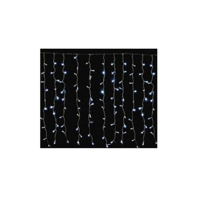 240 christmas lights curtain (200cm x 100cm) transparent cable  white light outdoor  36v, White, medium