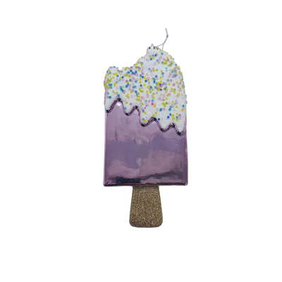 Ice cream bite ornament pink, , medium