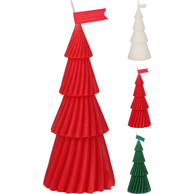 Candle christmas tree 16cm - assorted colors, , medium-null