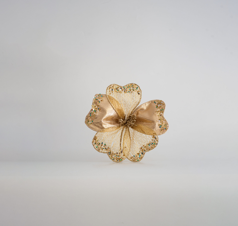 Hibiscus flower  champagne  organza, , medium-null