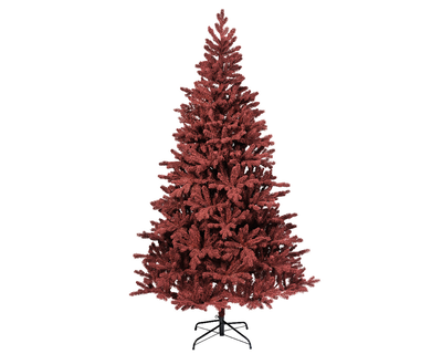 Burgundy red fir flock h.210cm, , medium