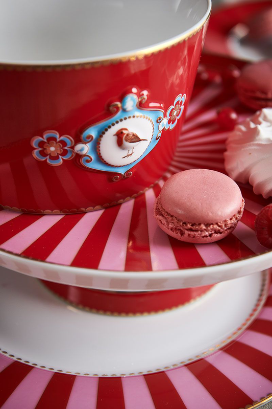 A pip love birds bowl red, , medium-null