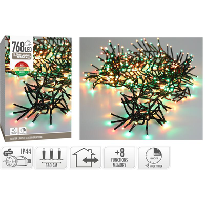 Cluster lights 768led 5.5m- multicolor, , medium