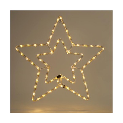Christmas star double illuminated warm white light, &Theta;&epsilon;&rho;&mu;&omicron; White, medium