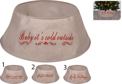 Xmas tree skirt with text 60cm, , medium