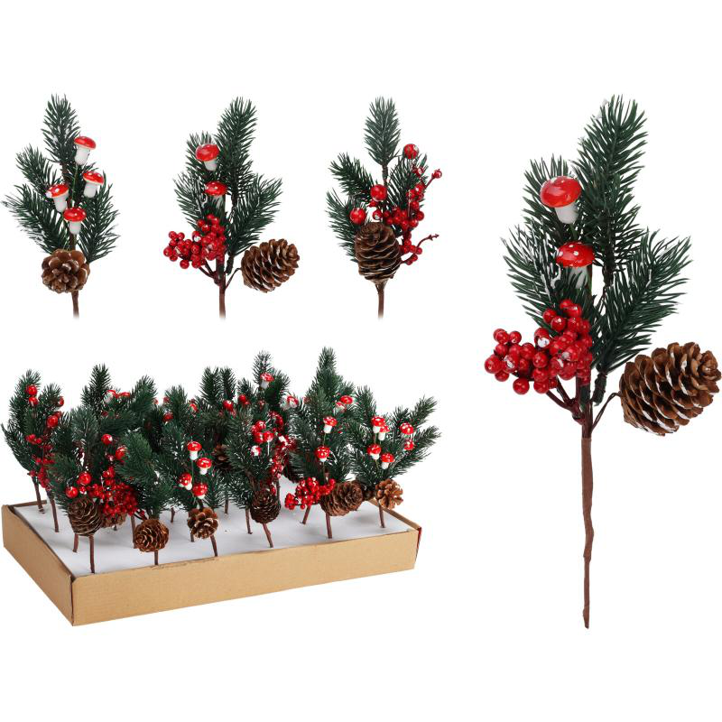 Christmas branch 22cm - assorted designs, , medium-null