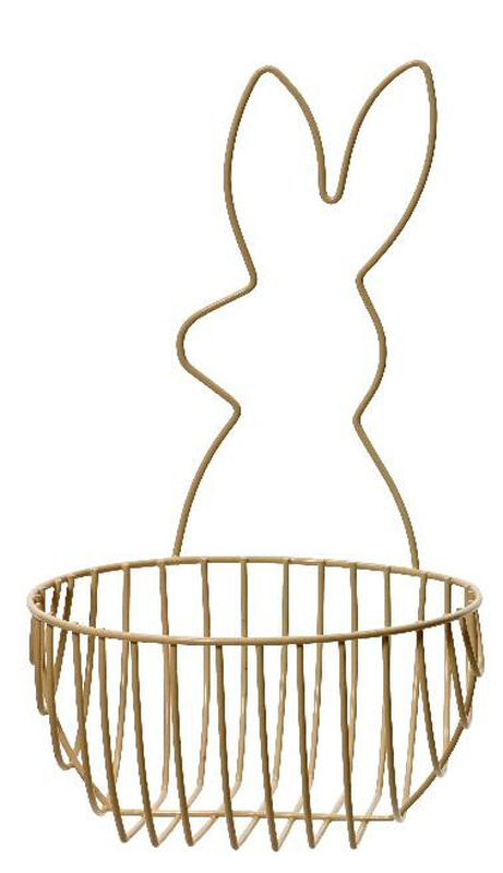 Bunny iron basket - white-null