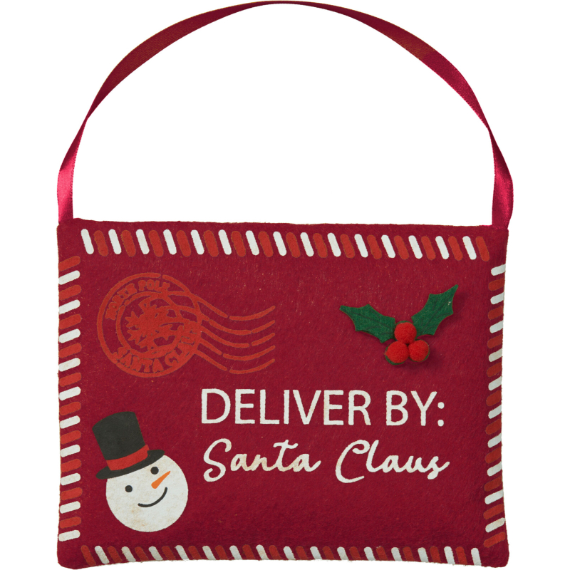 Product image: Christmas felt envelope hanger 50x37cm - assorted designs, , medium-null