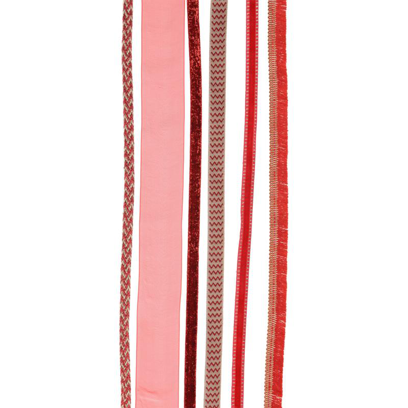 Product image: Ribbon 35mmx3m red - assorted designs, , medium-null