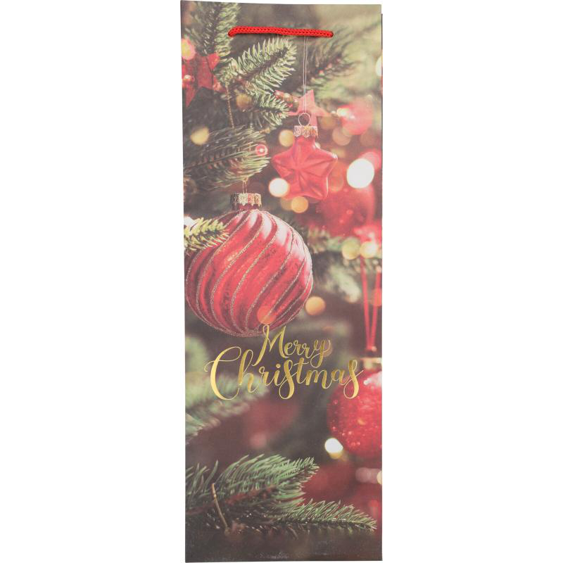 Product image: Christmas gift bag for bottle - assorted colors, , medium-null