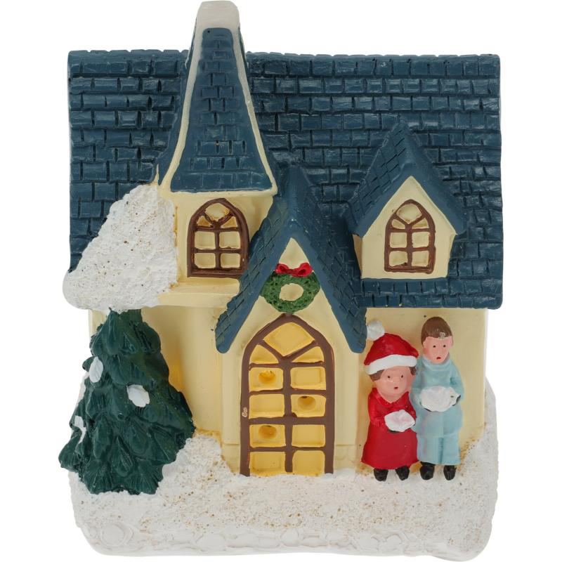 Product image: Christmas house with led 10cm - assorted colors, , medium-null