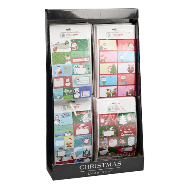 Christmas gift tag sticker 3 set - assorted designs, , medium-null